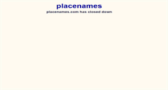 Desktop Screenshot of placenames.com